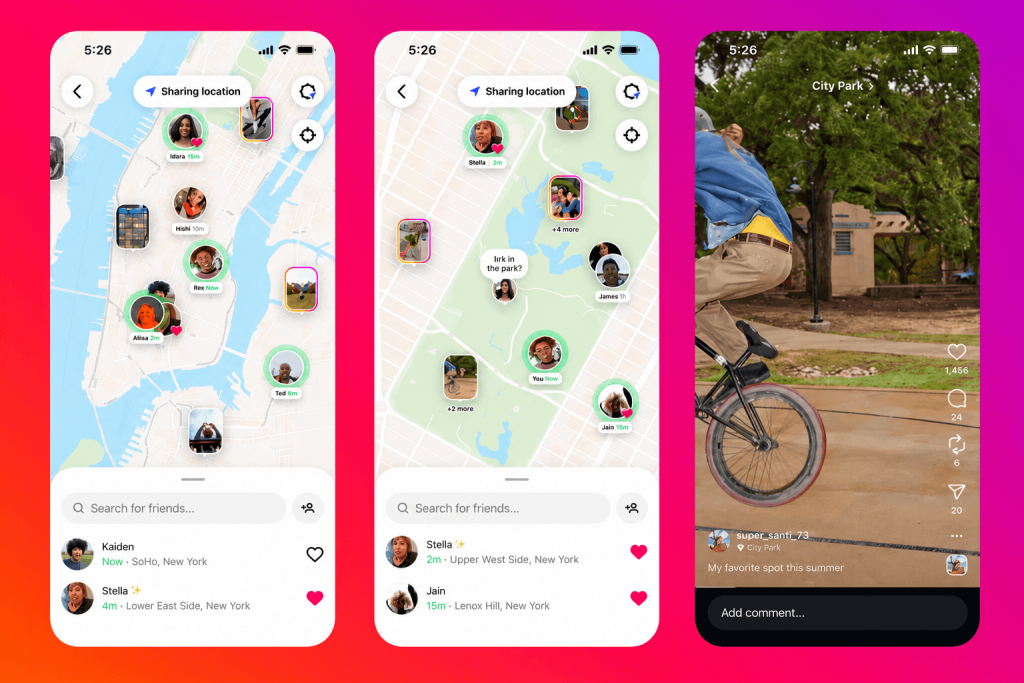 Instagram se desculpa após erro liberar mapa de localização de amigos
