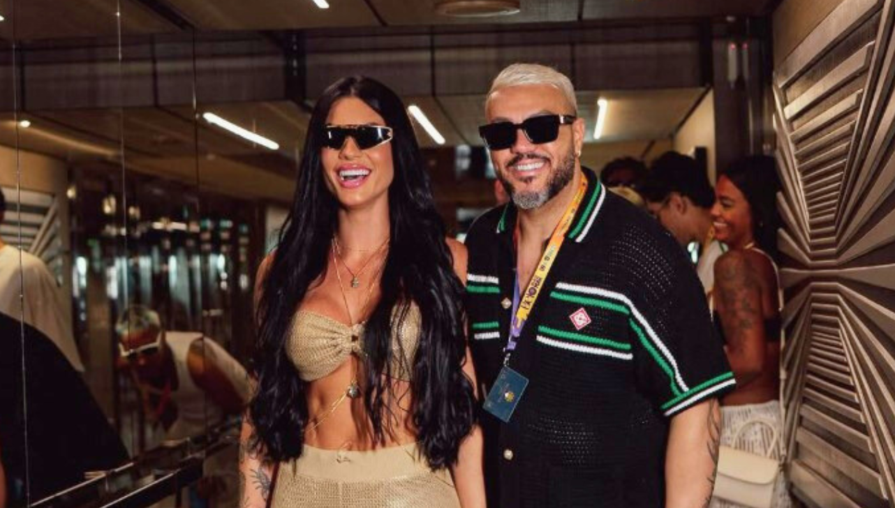 Rayane Figliuzzi, namorada atual de Belo, já foi presa e acusada por esquemas de estelionato