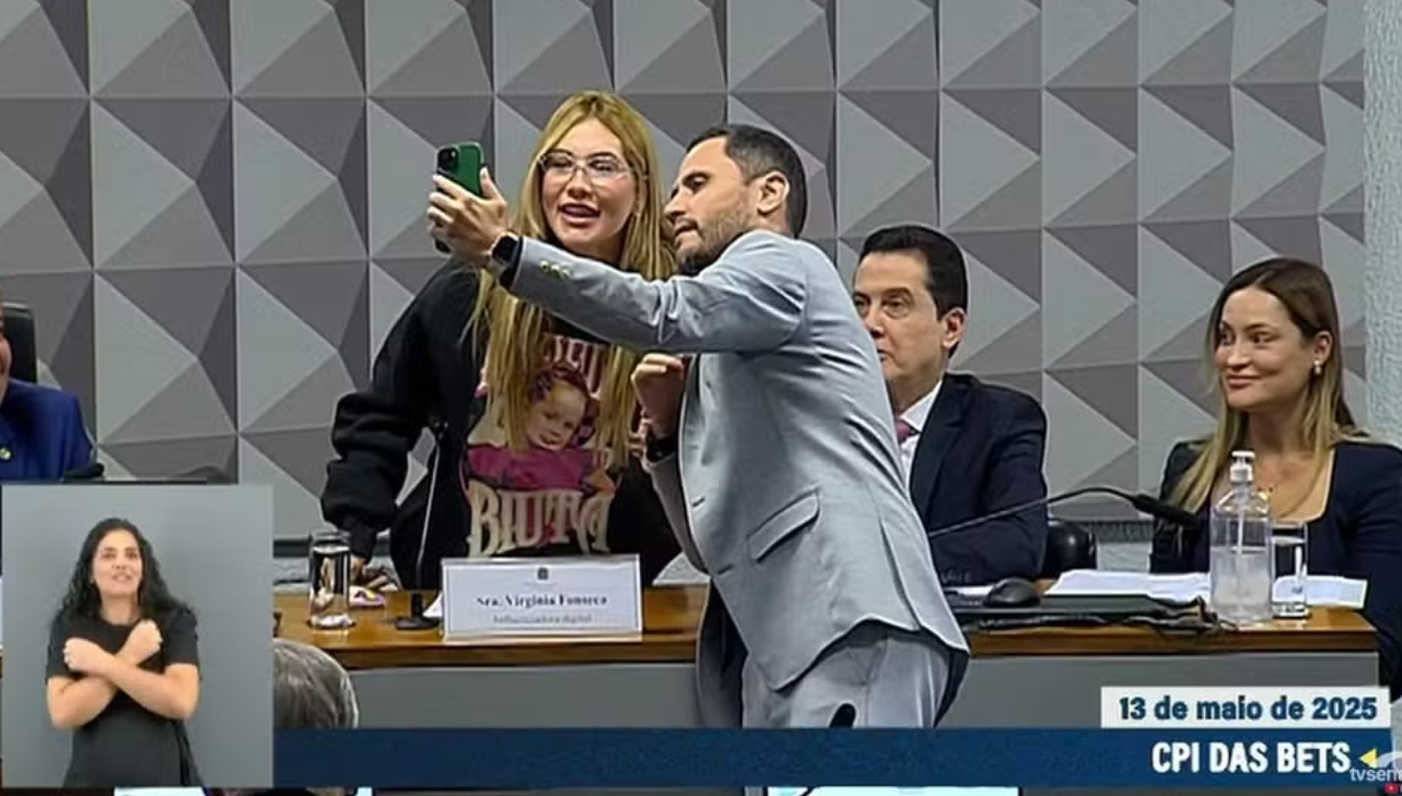 Senador viraliza ao pedir selfie com Virginia Fonseca durante CPI das Bets