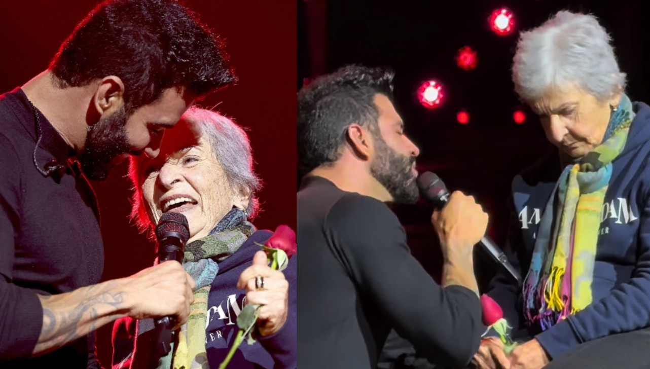 Gusttavo Lima homenageia senhora que perdeu o filho durante show e emociona fãs