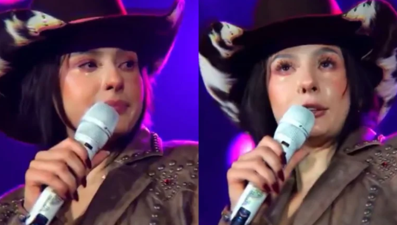 Ana Castela chora durante show e desabafa sobre ataques de ódio contra ela