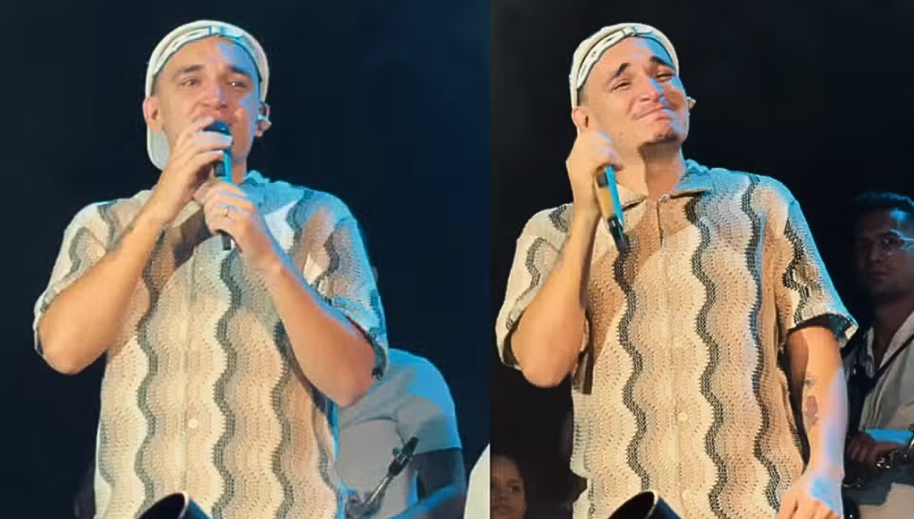 João Gomes se emociona ao ver professora na plateia de seu show
