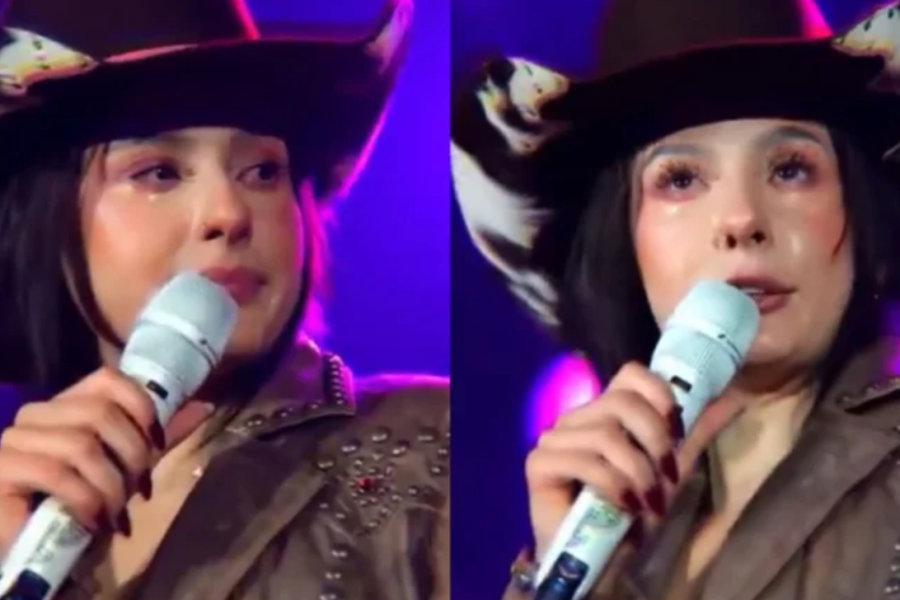 Ana Castela chora durante show e desabafa sobre ataques de