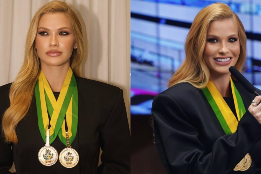 Andressa Suita recebe Medalha de Mérito e Comenda em Goiás Andressa Suita recebe Medalha de Mérito e Comenda em Goiás