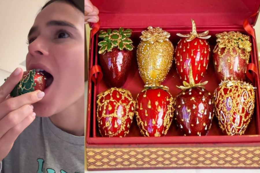 Bruna Marquezine ganha caixa de Morango do Amor de luxo Bruna Marquezine ganha caixa de Morango do Amor de luxo