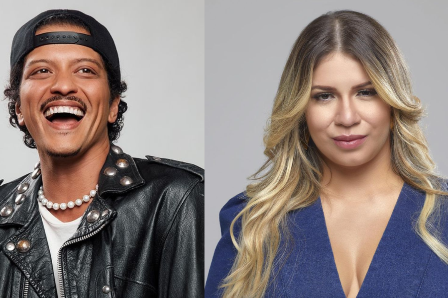 Bruno Mars faz homenagem à Marília Mendonça durante show Bruno Mars faz homenagem à Marília Mendonça durante show