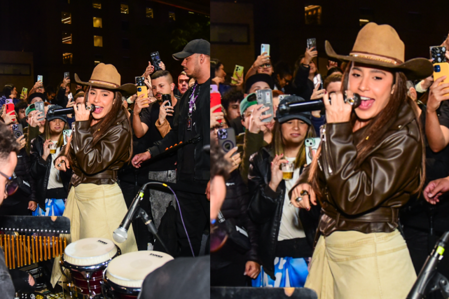 Lauana Prado faz show surpresa na Avenida Paulista em São